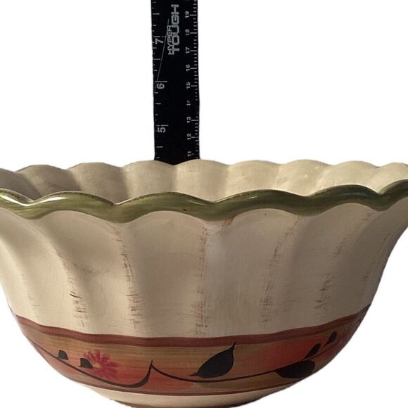Certified International Sunflower 9" Mixing Bowl Margret Le Van Design Scalloped - Picture 2 of 9